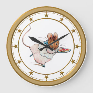 Horloge murale souris volant des cookies