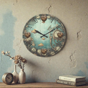 Horloge murale Steampunk sous-marine