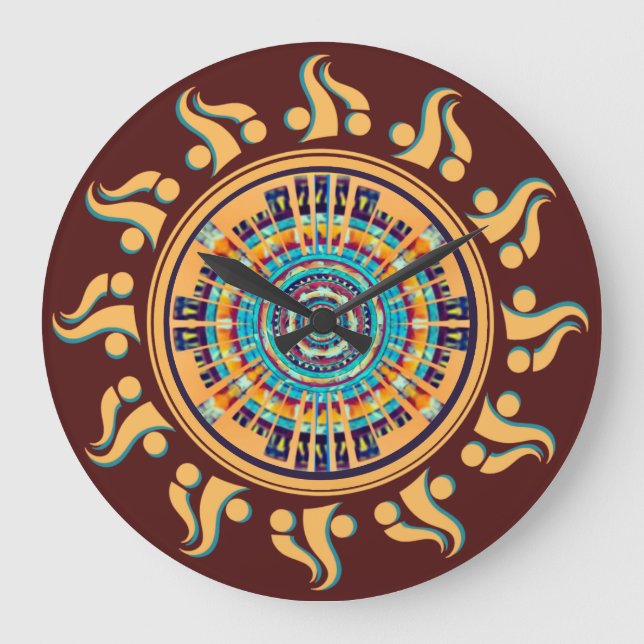 Horloge murale Sun Mandala Sud-Ouest (Recto)