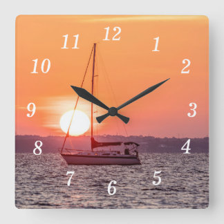 Horloge murale Sunrise du bateau
