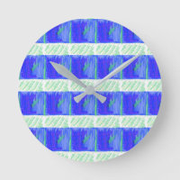 Horloge murale thème nautique bleu