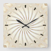 Horloge murale tourbillon crème beige