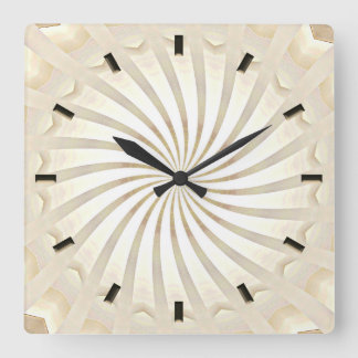 Horloge murale tourbillon crème beige