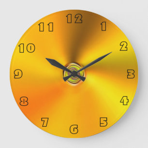 Horloge murale tournée d'or