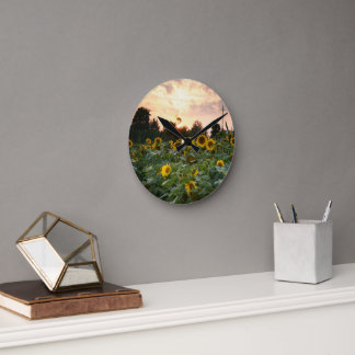 Horloge murale tournesol