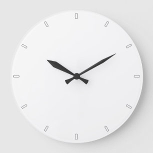 Horloge murale Tout-Blanche minimaliste simple