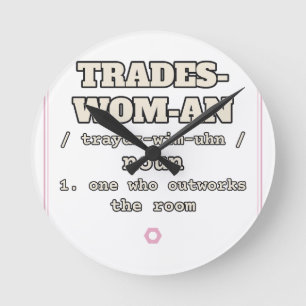 Horloge murale Trades-Wom-An Testée par les méti