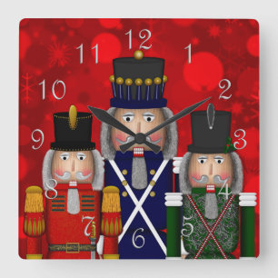 Horloge murale trio-Carré de Noël