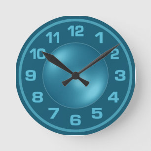 Horloge murale Turquoise brûlée