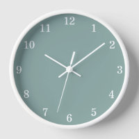 Horloge murale turquoise pâle minimaliste