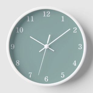 Horloge murale turquoise pâle minimaliste
