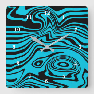 Horloge murale Turquoise Waves - Choisir la couleu
