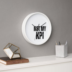 Horloge murale typographique analogique Pas mon KP