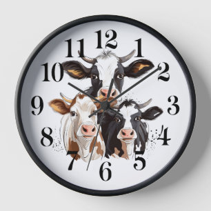 Horloge murale vache