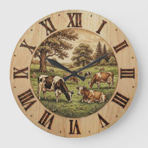 Horloge murale - Vache de ferme