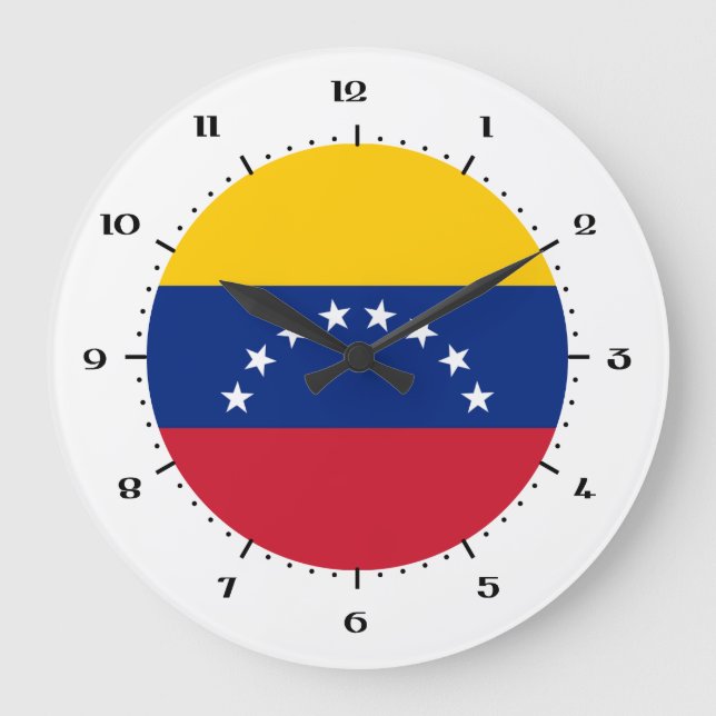 Horloge murale vénézuélienne de drapeau (Recto)