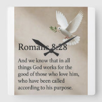 Horloge murale verset biblique Romains 8:28