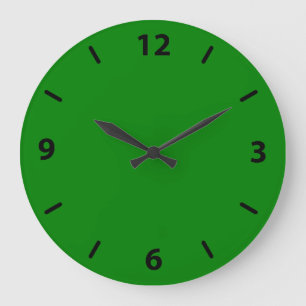 Horloge murale verte avec chiffres noirs