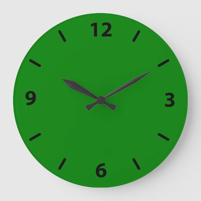 Horloge murale verte avec chiffres noirs (Recto)
