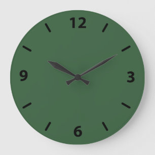 Horloge murale verte Hunter avec chiffres noirs