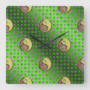 Horloge murale Vierge et Lapin Métal