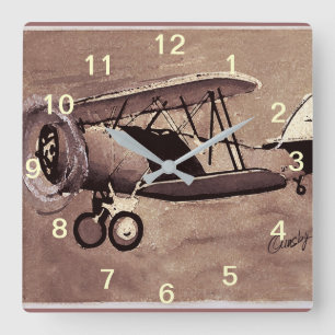 Horloge murale vintage d'avion