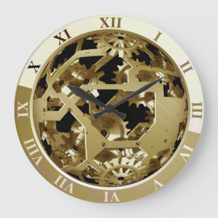 Horloge murale vintage "de machines exposées" de