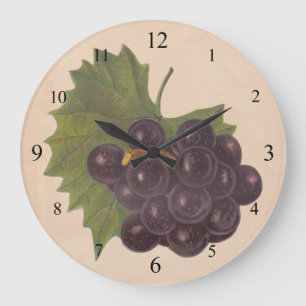 Horloge murale vintage de raisins