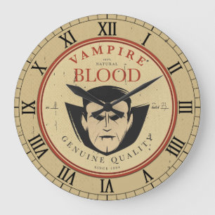Horloge murale vintage de vampire de Halloween