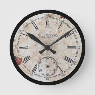 Horloge murale vintage de visage d'horloge de