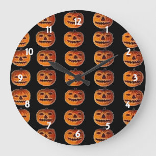 Horloge murale vintage Halloween Jack o' Lantern