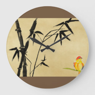 Horloge murale vintage japonaise d'impression