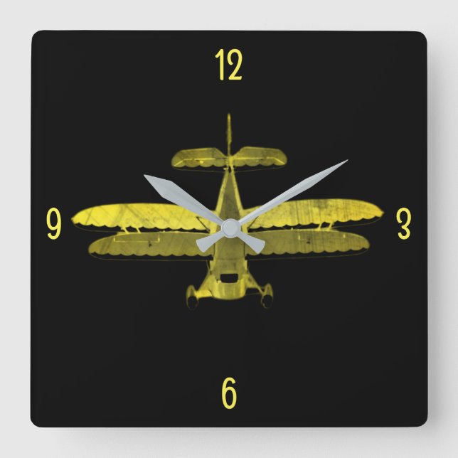 Horloge murale vintage Jaune (Recto)