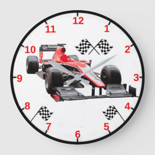 Horloge murale voiture de course
