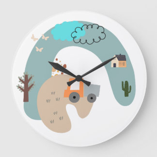 Horloge murale Whimssical Pastel Adventure