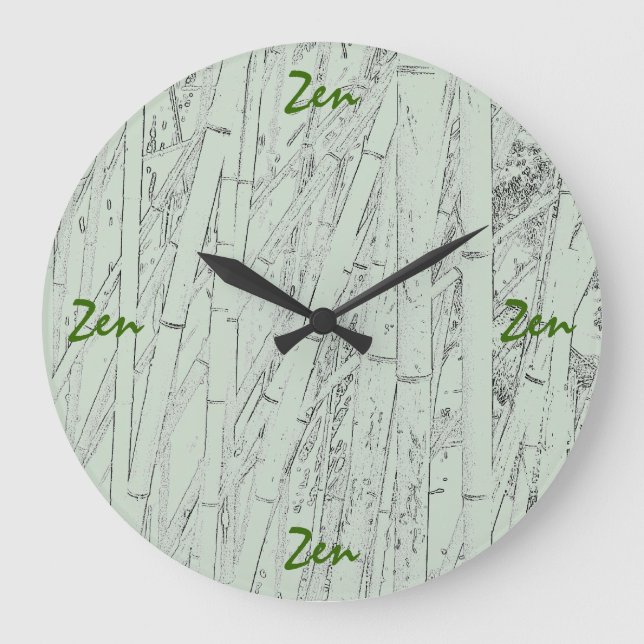 Horloge murale 'Zen Bamboo' (Recto)