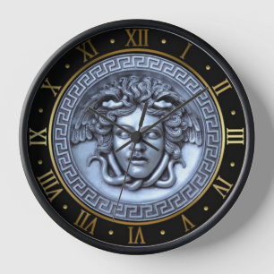 Horloge Murène Platine et Or Murale
