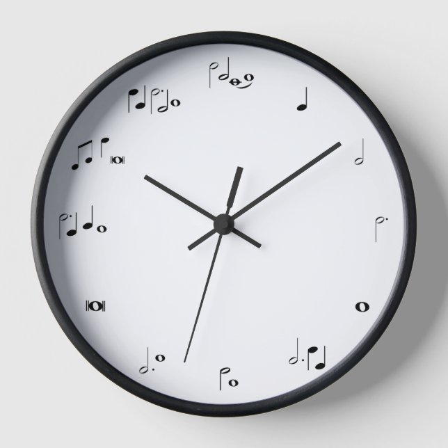 Horloge musicale Noir et blanc (Recto)