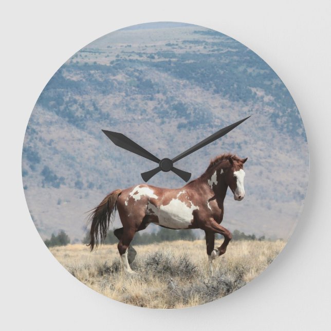 Horloge Mustang Remington Peinte Sauvage (Recto)