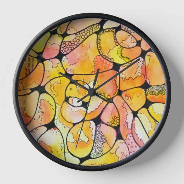 Horloge Neuro Art dans les aquarelles (Recto)