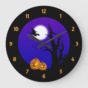 Horloge nocturne d'Halloween