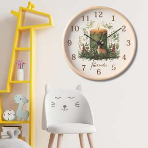 Horloge Noël personnalisé Whimsical Baby 1er Christma