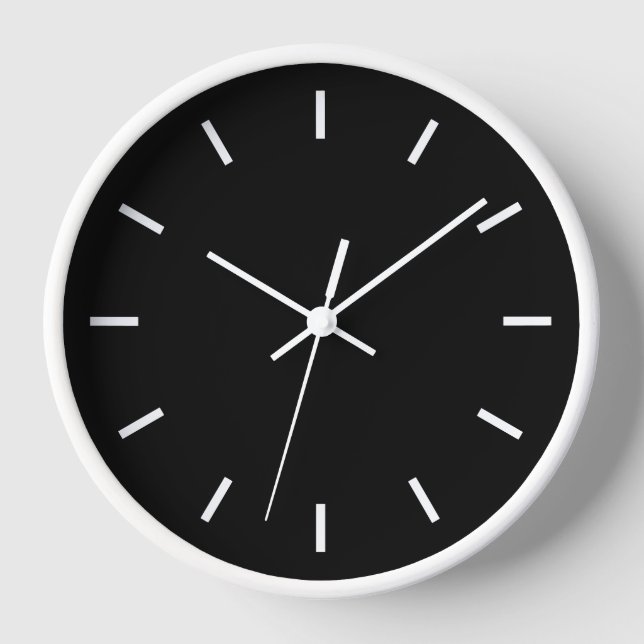 Horloge Noir et blanc moderne (Recto)