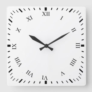 Horloge noire en chiffres romains Horloge face Car
