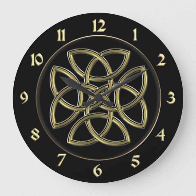 Horloge noire et or Celtique Dara Shield (Recto)