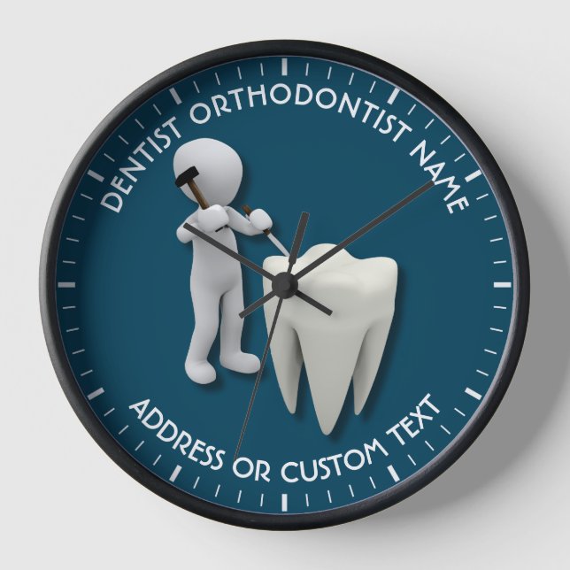 Horloge Nom de l'orthodontiste du chirurgien dentaire (Recto)
