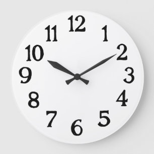 Horloge normale simple en noir et blanc