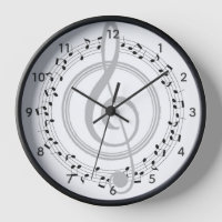 Notes de musique Circle Treble Clef Piano Singer H