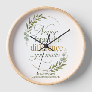 Horloge N'oubliez jamais la différence que vous avez faite