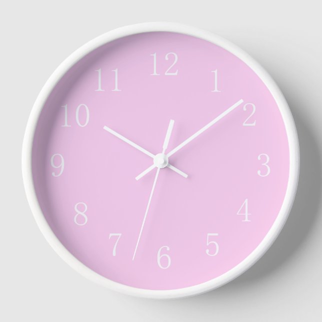 Horloge Nourriture pour bébé rose avec mur de finition bla (Recto)